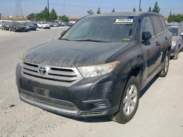 5TDZA3EH2BS012557 - 2011 TOYOTA HIGHLANDER BLACK photo 2