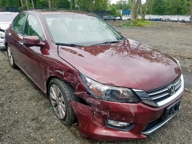 1HGCR2F82DA212802 - 2013 HONDA ACCORD EXL BURGUNDY photo 1