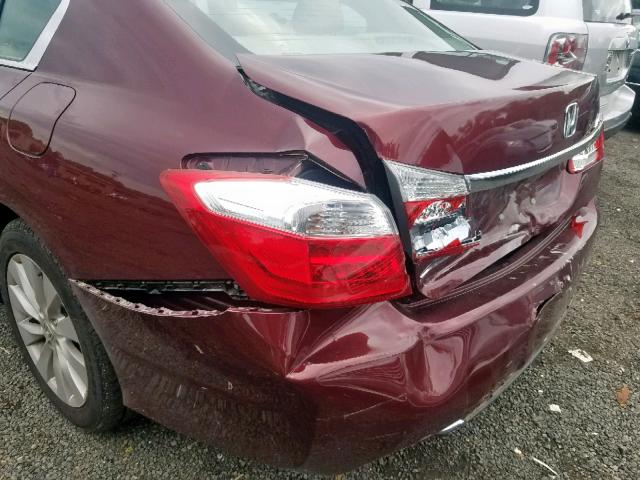 1HGCR2F82DA212802 - 2013 HONDA ACCORD EXL BURGUNDY photo 9