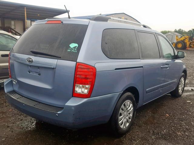 KNDMG4C78C6418322 - 2012 KIA SEDONA LX BLUE photo 4