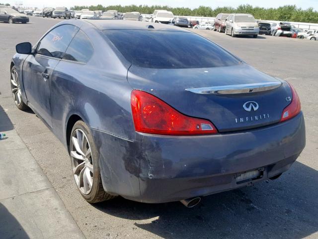 JN1CV6EK5AM103004 - 2010 INFINITI G37 BASE CHARCOAL photo 3