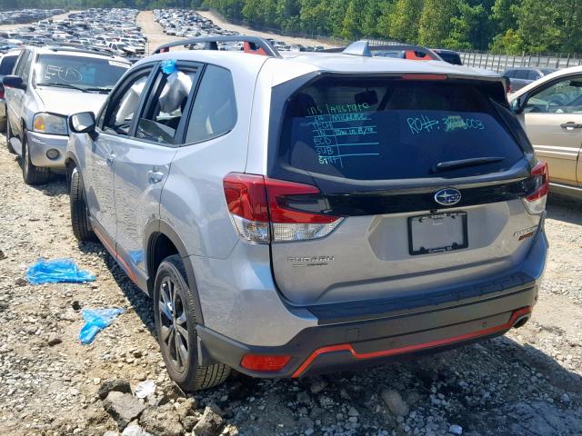 JF2SKAPC4KH437997 - 2019 SUBARU FORESTER S GRAY photo 3