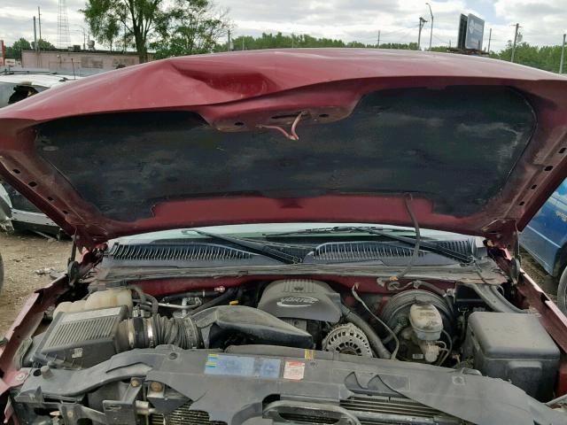 1GCEK19Z66Z237443 - 2006 CHEVROLET SILVERADO RED photo 7