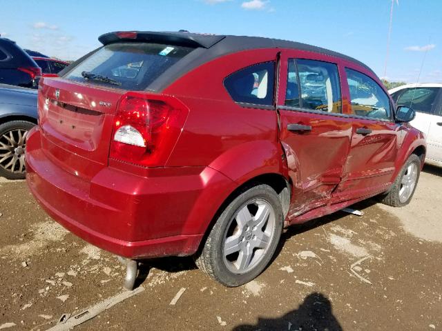 1B3HB48B28D578911 - 2008 DODGE CALIBER SX RED photo 4