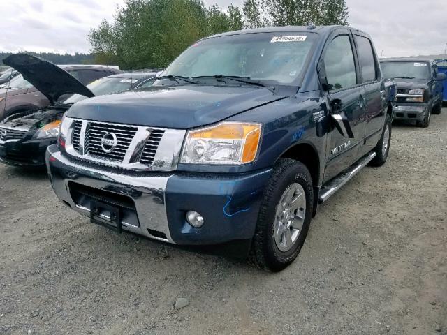 1N6BA0ED5EN506626 - 2014 NISSAN TITAN S BLUE photo 2