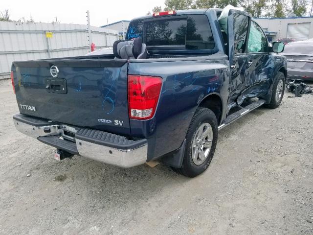 1N6BA0ED5EN506626 - 2014 NISSAN TITAN S BLUE photo 4