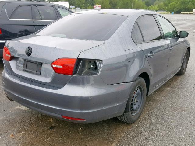 3VW2K7AJ8BM380141 - 2011 VOLKSWAGEN JETTA BASE CHARCOAL photo 4