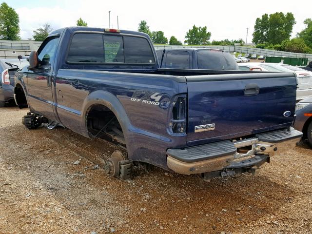 1FTWF31525ED37221 - 2005 FORD F350 SRW S BLUE photo 3