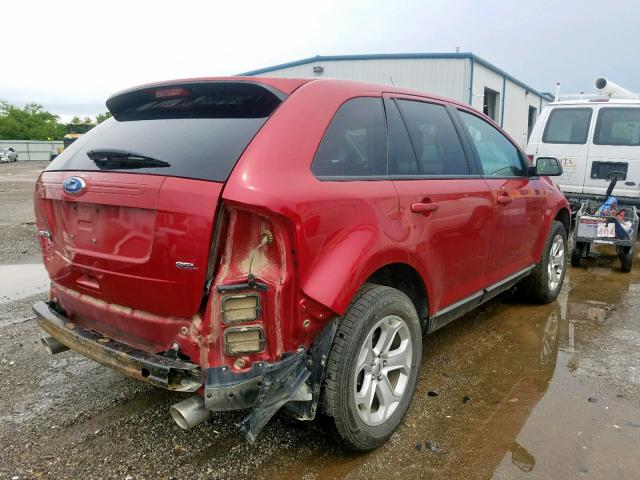 2FMDK3JC5CBA68914 - 2012 FORD EDGE SEL RED photo 4