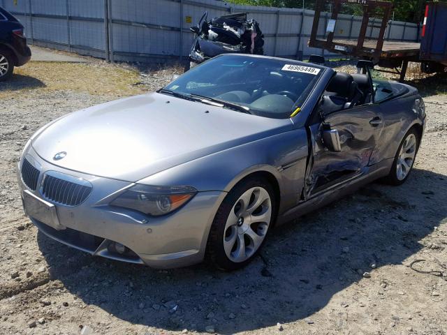 WBAEK73414B322371 - 2004 BMW 645 CI AUT GRAY photo 2