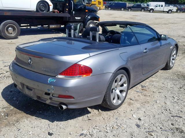 WBAEK73414B322371 - 2004 BMW 645 CI AUT GRAY photo 4