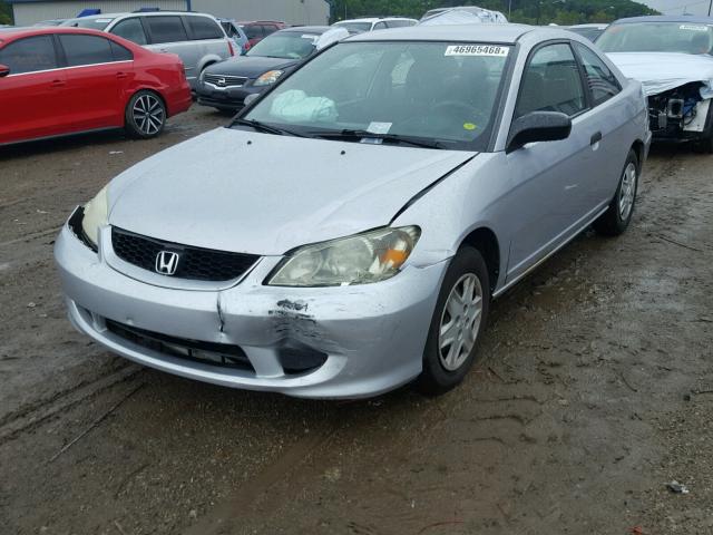 1HGEM22104L065805 - 2004 HONDA CIVIC DX V SILVER photo 2