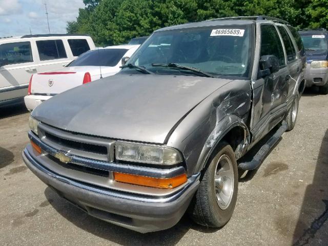 1GNCS13W9Y2351803 - 2000 CHEVROLET BLAZER BEIGE photo 2