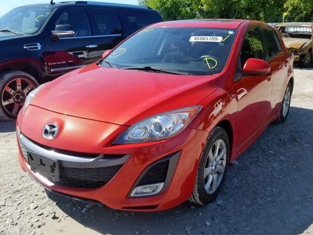 JM1BL1L54B1444847 - 2011 MAZDA 3 S RED photo 2