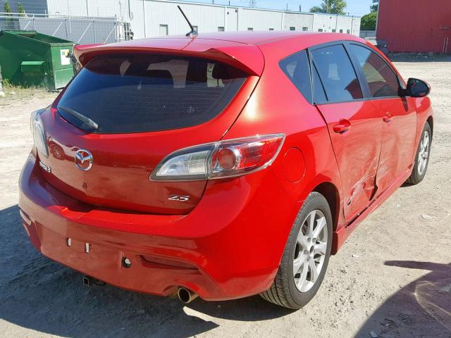 JM1BL1L54B1444847 - 2011 MAZDA 3 S RED photo 4