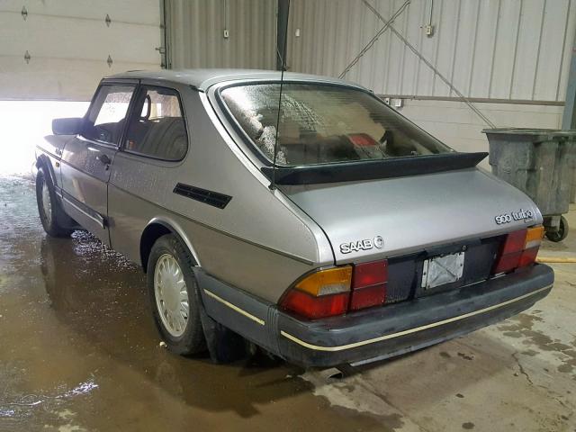 YS3AT35L3H7017953 - 1987 SAAB 900 SILVER photo 3