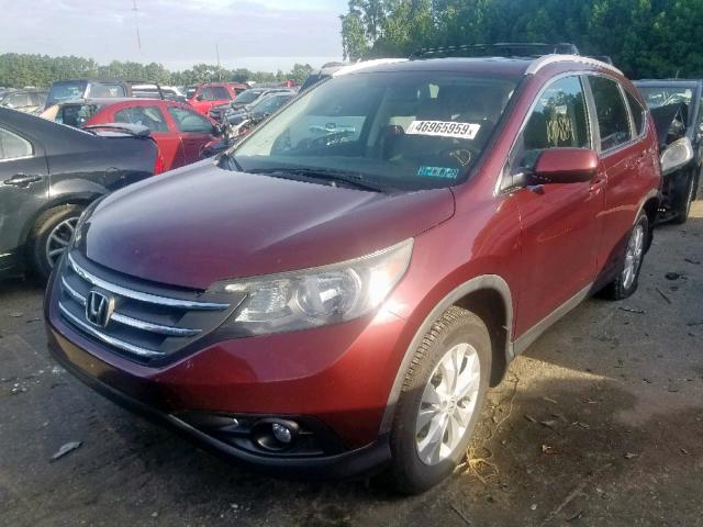 5J6RM4H73DL083801 - 2013 HONDA CR-V EXL MAROON photo 2