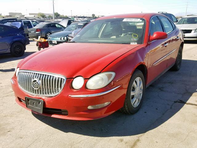 2G4WC582481209354 - 2008 BUICK LACROSSE C RED photo 2