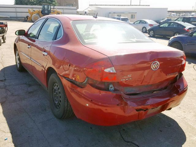 2G4WC582481209354 - 2008 BUICK LACROSSE C RED photo 3