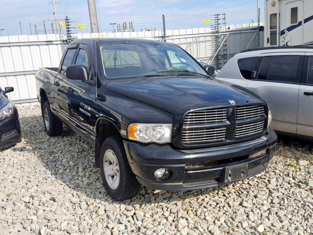 1D7HU18D73S283726 - 2003 DODGE RAM 1500 S BLACK photo 1