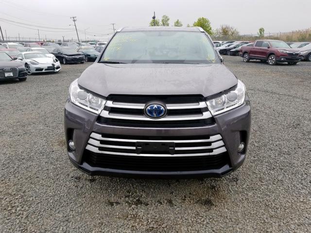 5TDJGRFH4JS038489 - 2018 TOYOTA HIGHLANDER GRAY photo 10