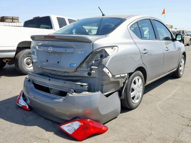 3N1CN7AP8EK451201 - 2014 NISSAN VERSA S SILVER photo 4