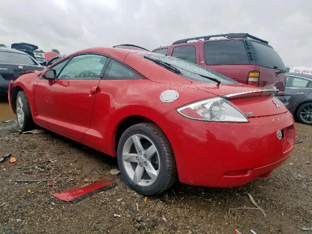 4A3AK24FX7E067546 - 2007 MITSUBISHI ECLIPSE GS RED photo 3