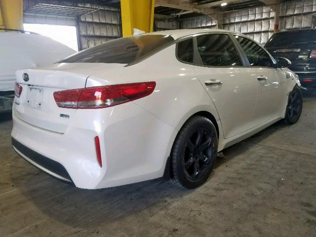 KNAGT4LE3H5013406 - 2017 KIA OPTIMA HYB WHITE photo 4