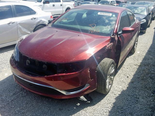 1C3CCCAB9FN578152 - 2015 CHRYSLER 200 LIMITE MAROON photo 2