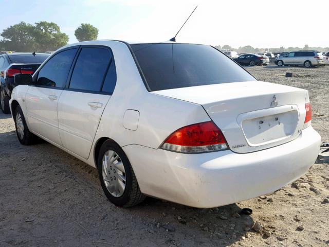 JA3AJ26E54U065777 - 2004 MITSUBISHI LANCER ES WHITE photo 3