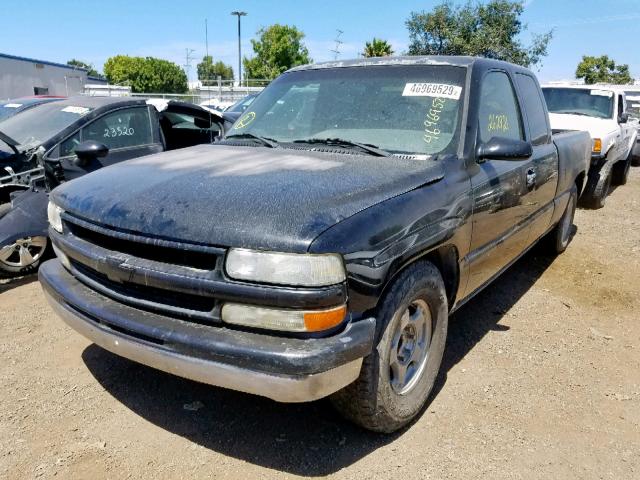 2GCEC19V921139651 - 2002 CHEVROLET SILVERADO BLACK photo 2