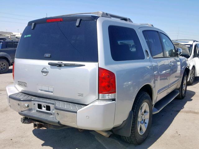 5N1AA08B24N729774 - 2004 NISSAN ARMADA SE GRAY photo 4