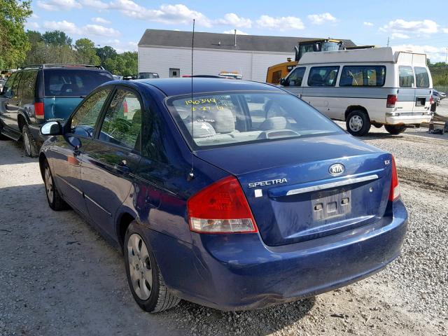 KNAFE122585517323 - 2008 KIA SPECTRA EX BLUE photo 3