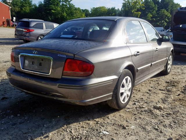 KMHWF25S64A950860 - 2004 HYUNDAI SONATA GL GRAY photo 4