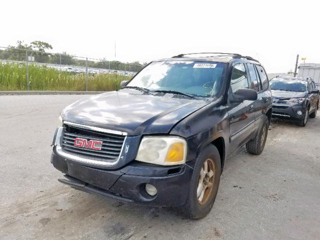 1GKDT13S232238649 - 2003 GMC ENVOY BLACK photo 2