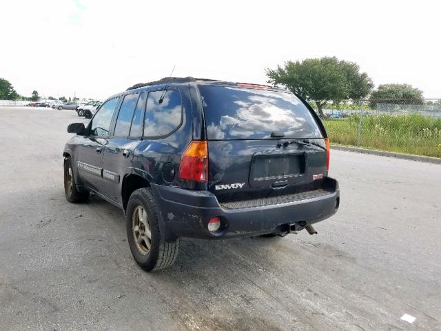 1GKDT13S232238649 - 2003 GMC ENVOY BLACK photo 3