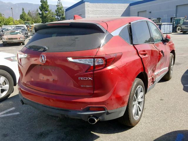 5J8TC2H50KL001913 - 2019 ACURA RDX BURGUNDY photo 4