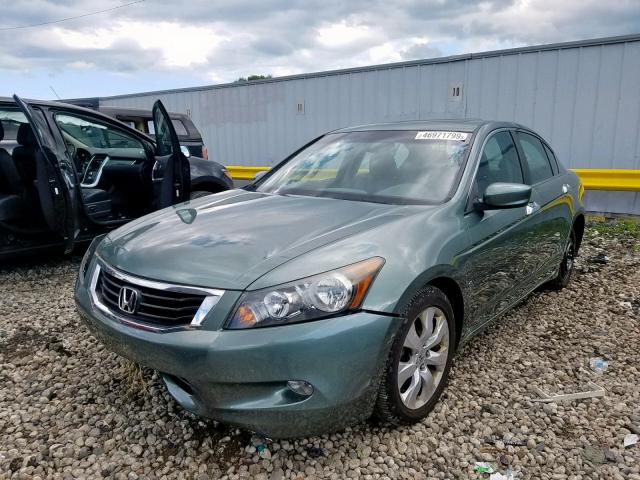 1HGCP368X8A073889 - 2008 HONDA ACCORD EXL GREEN photo 2