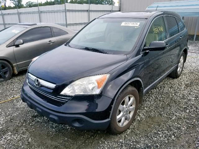 5J6RE38769L004958 - 2009 HONDA CR-V EXL BLACK photo 2