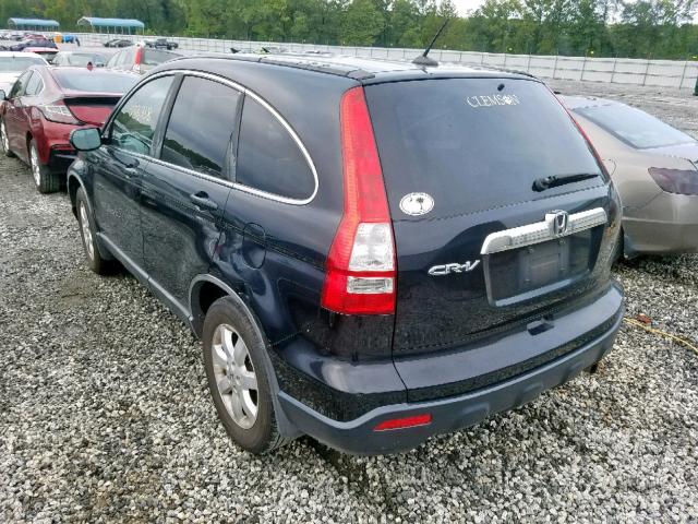 5J6RE38769L004958 - 2009 HONDA CR-V EXL BLACK photo 3