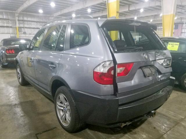 WBXPA93464WA30479 - 2004 BMW X3 3.0I GRAY photo 3