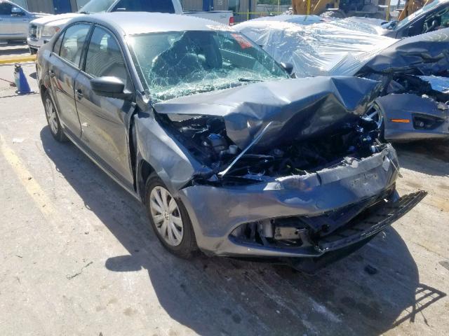 3VW2K7AJ0EM236636 - 2014 VOLKSWAGEN JETTA BASE GRAY photo 1