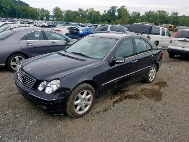 WDBRF61J63F291121 - 2003 MERCEDES-BENZ C 240 BLACK photo 2