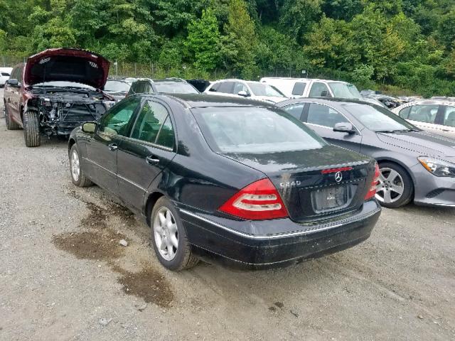 WDBRF61J63F291121 - 2003 MERCEDES-BENZ C 240 BLACK photo 3