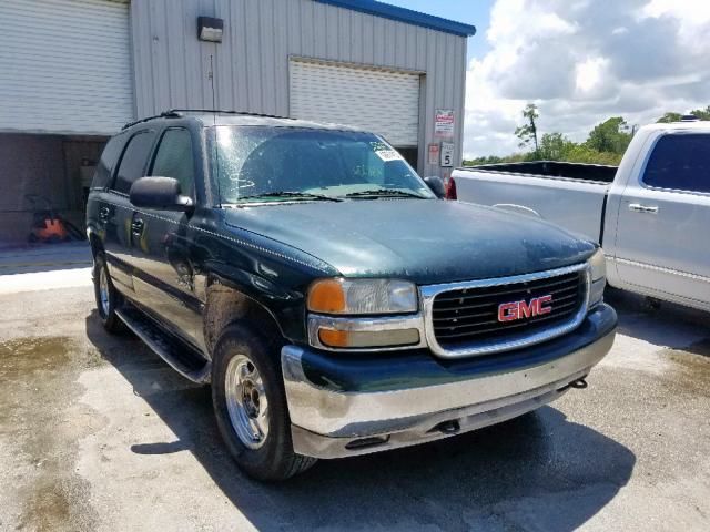 1GKEC13T71R150245 - 2001 GMC YUKON GREEN photo 1