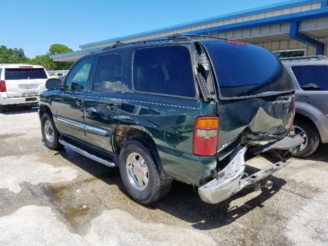 1GKEC13T71R150245 - 2001 GMC YUKON GREEN photo 3