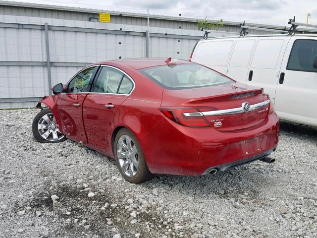 2G4GN5EX8E9190111 - 2014 BUICK REGAL PREM MAROON photo 3