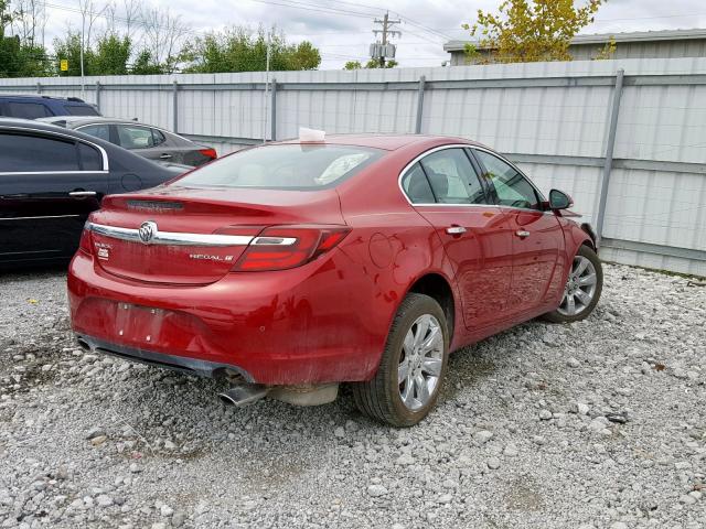 2G4GN5EX8E9190111 - 2014 BUICK REGAL PREM MAROON photo 4