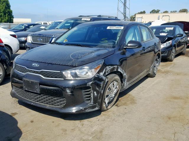 3KPA24AB9JE060096 - 2018 KIA RIO LX BLACK photo 2