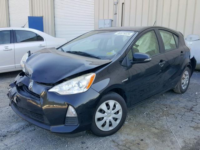 JTDKDTB32C1514470 - 2012 TOYOTA PRIUS C BLACK photo 2